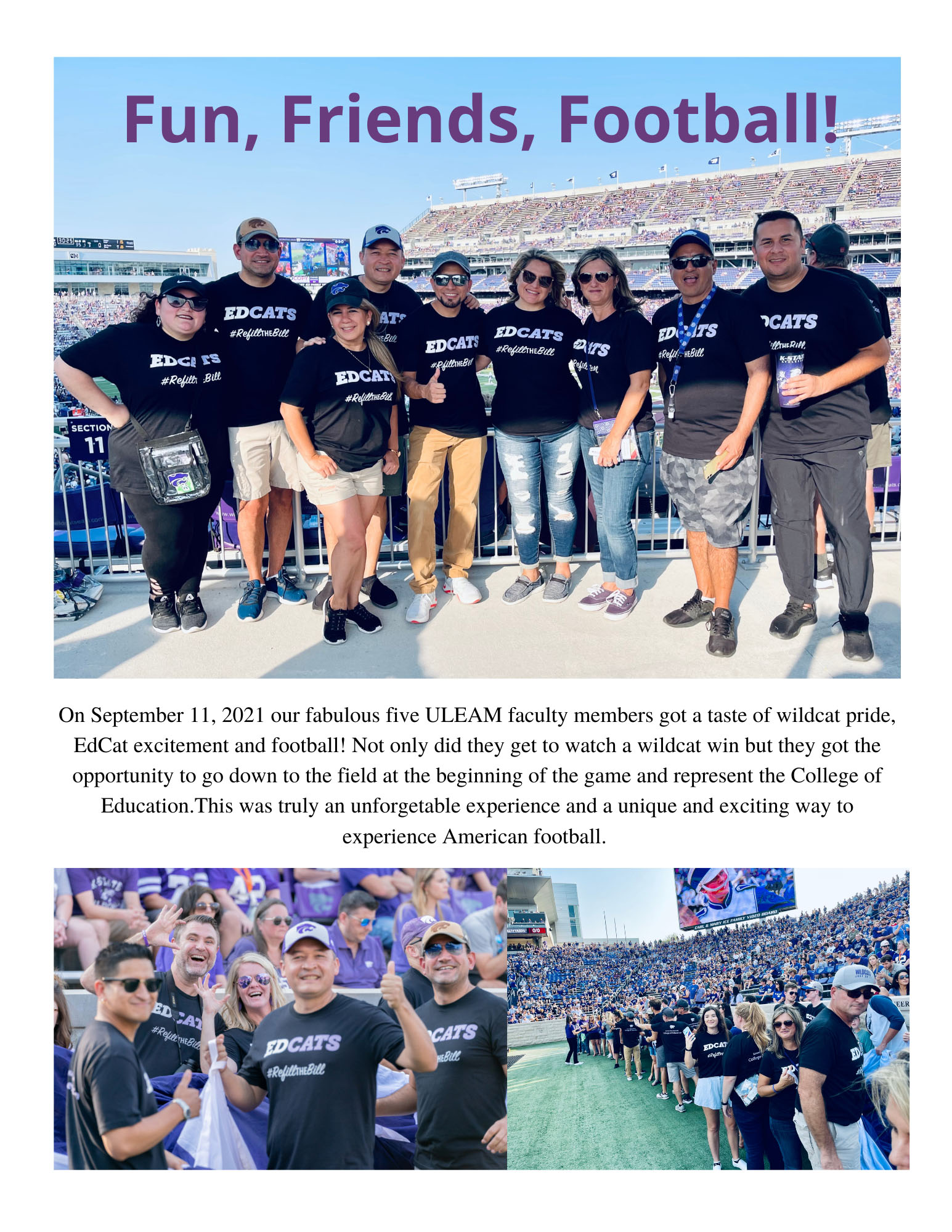 Amercian football with five Universidad Laica Eloy Alfaro de Manabi faculty members